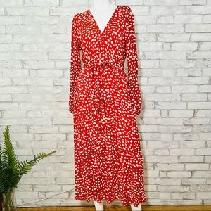 Long Sleeve leopard print cute dress